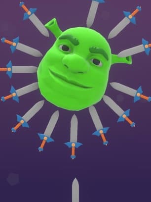 Shrek head sword thow preview image