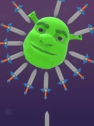Shrek head sword thow