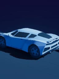 moonlit sports car