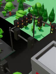 city with traffic lights 